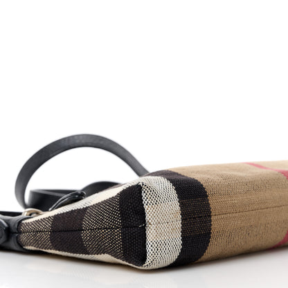 Burberry Mega Check Small Farley Crossbody Clutch Bag Black 9 of 10