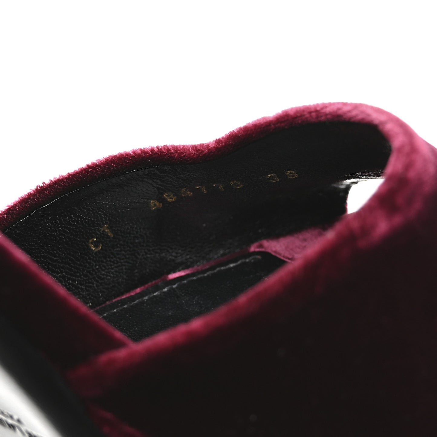 Velvet Platform Sandals 38 Burgundy