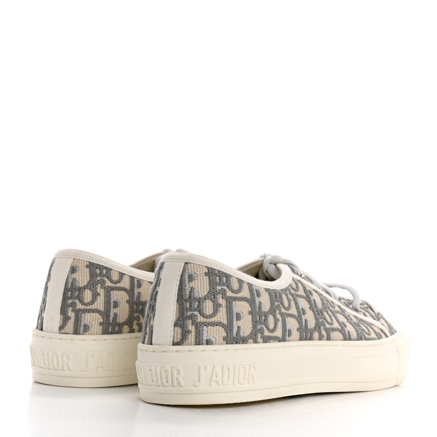 Christian Dior Canvas Oblique Walk'N'Dior Low Top Sneakers 40 Grey Stone 4 of 11