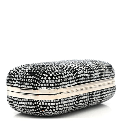 Alexander McQueen Crystal Knuckle Clutch Charm Silver Black Silver 4 of 10