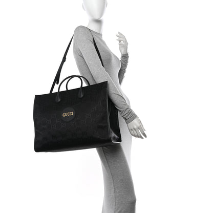 Gucci Econyl Nylon Monogram Large Off The Grid Tote Bag Black 2 of 10