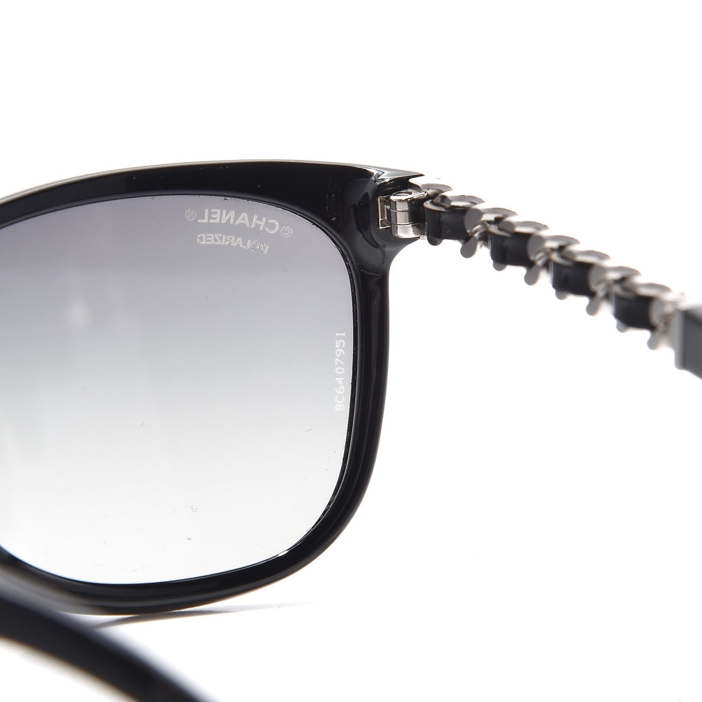 Cat Eye Chain Polarized Sunglasses 5260-Q Black
