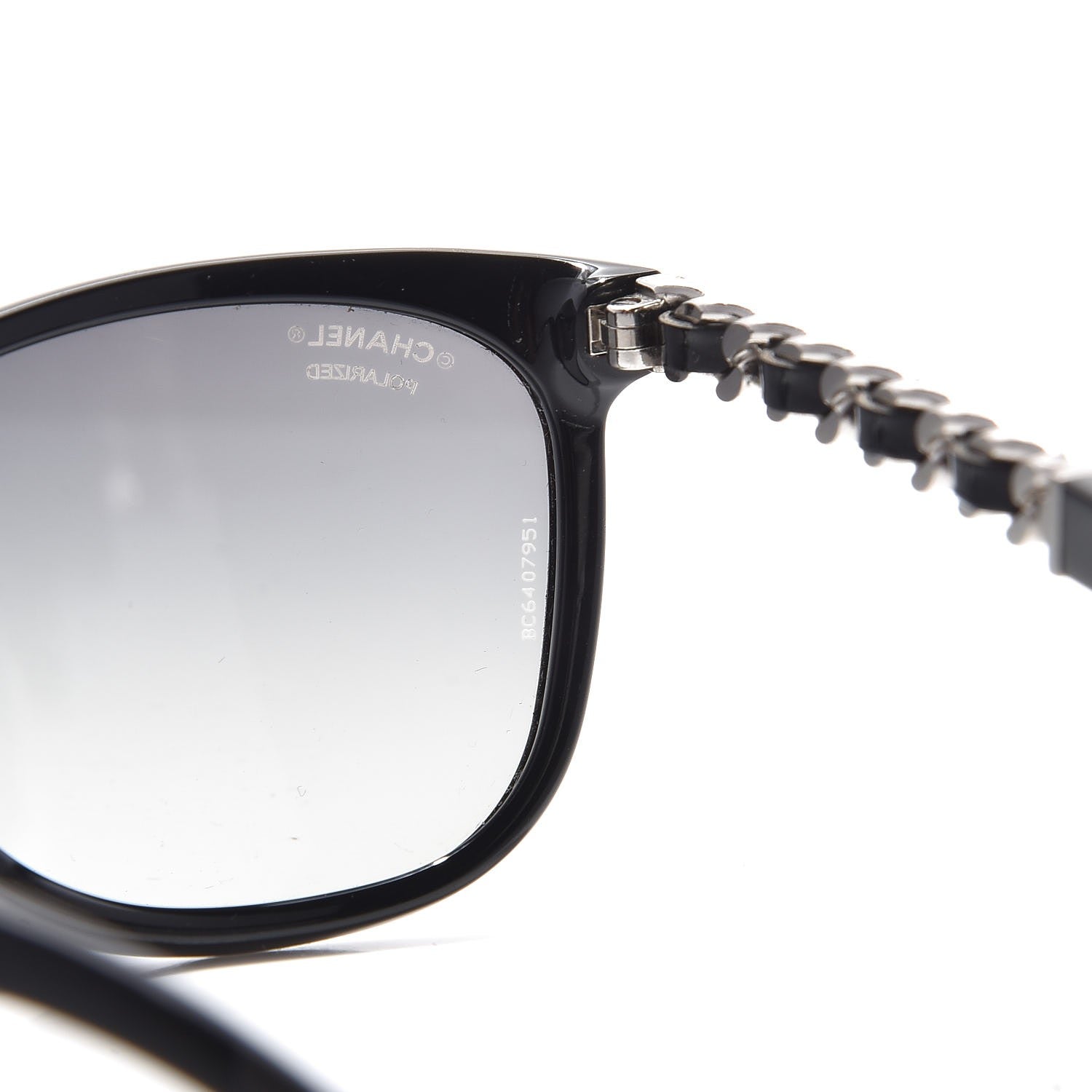 Chanel Cat Eye Chain Polarized Sunglasses 5260-Q Black 8 of 9