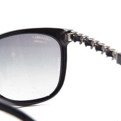 Chanel Cat Eye Chain Polarized Sunglasses 5260-Q Black 8 of 9