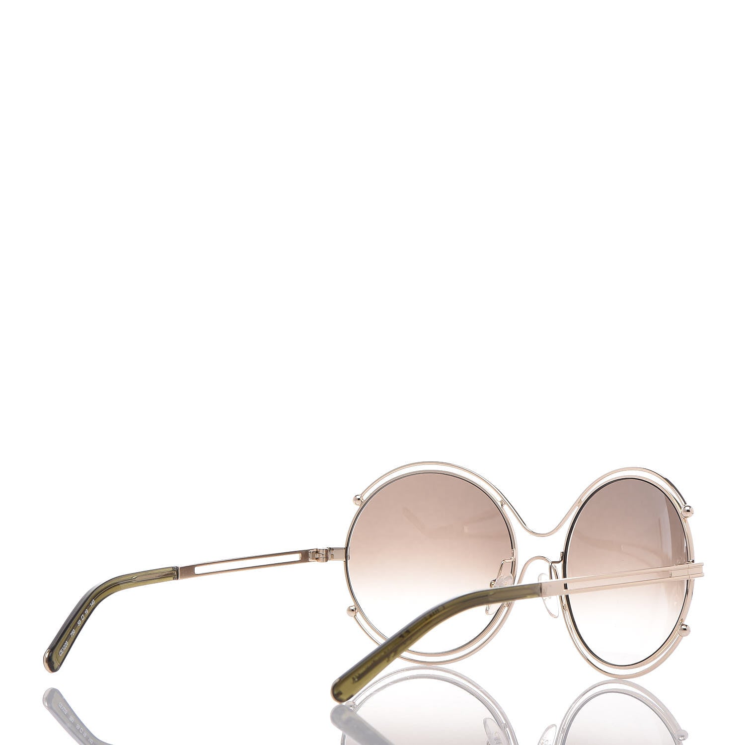 Chloe Isidora Oversized Round Sunglasses CE122S Gold 4 of 7