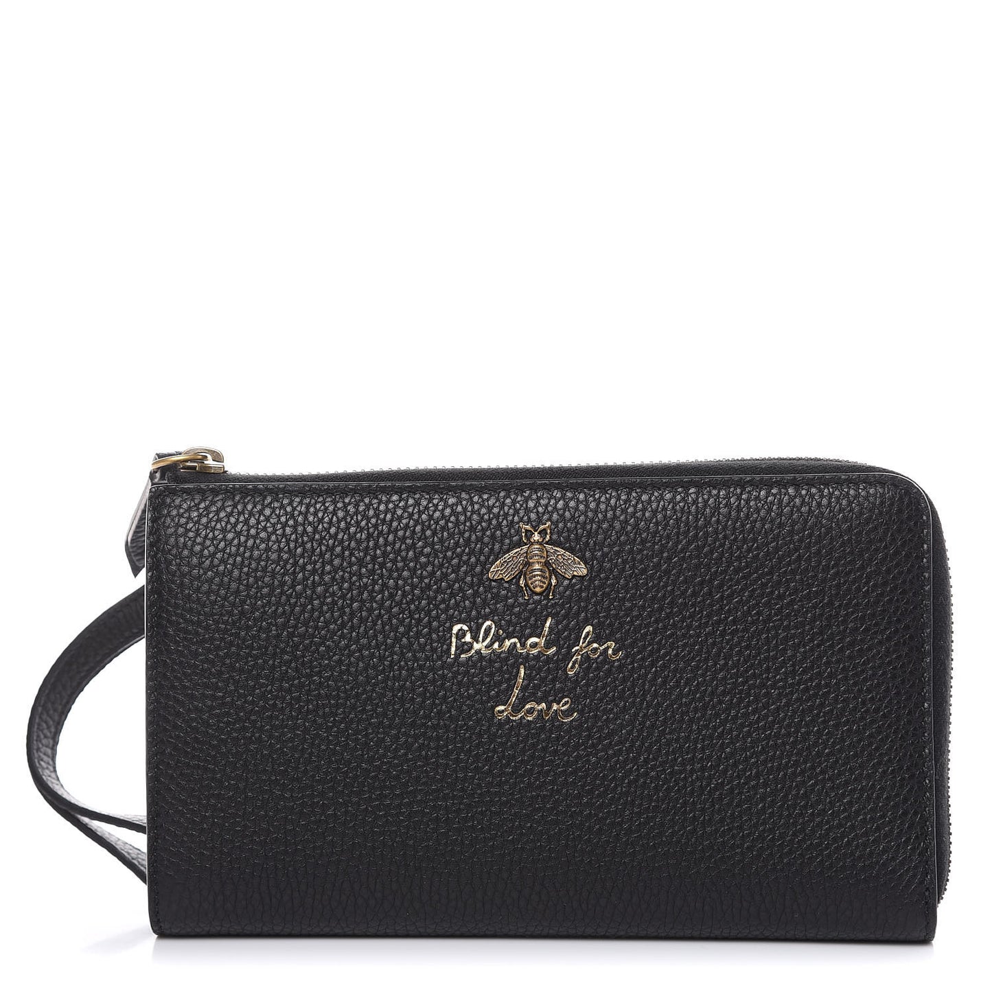 Calfskin Cellarius Blind For Love Wristlet Black