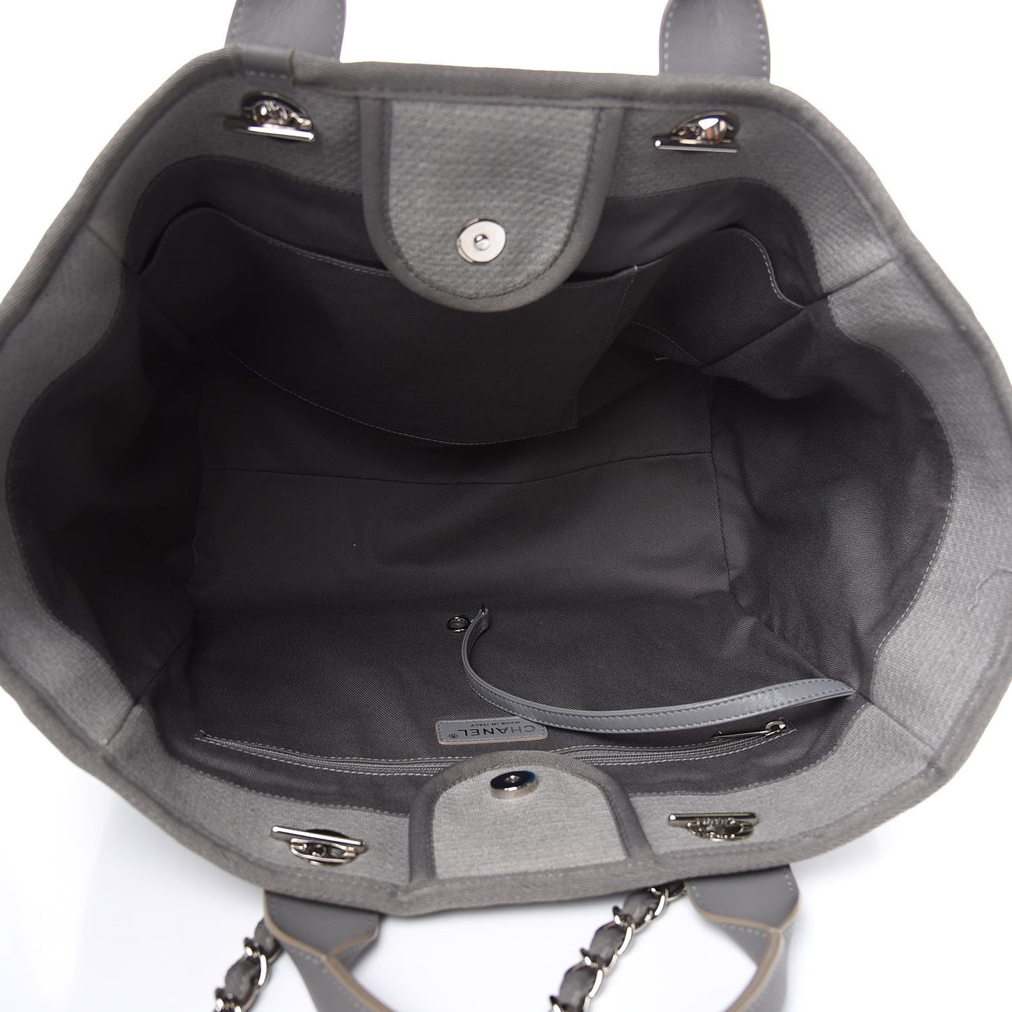 Canvas Large Deauville Tote Grey