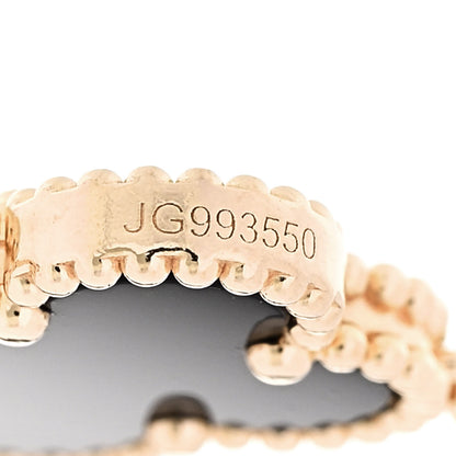 Van Cleef & Arpels 18K Yellow Gold Black Onyx 5 Motifs Vintage Alhambra Bracelet 5 of 6