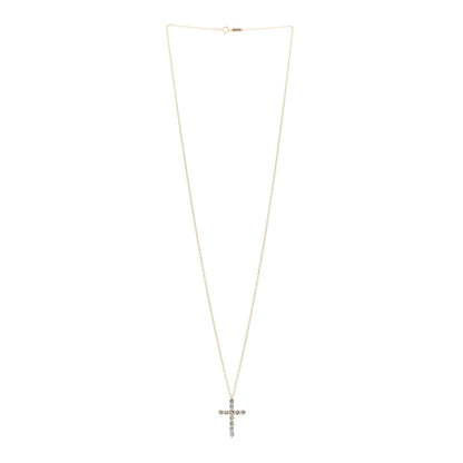 Tiffany 18K Yellow Gold Diamond Large Cross Pendant Necklace 3 of 5