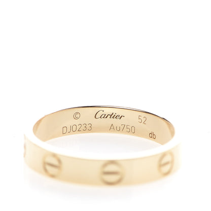 Cartier 18K Yellow Gold 3.5mm LOVE Wedding Band Ring 53 6.25 4 of 6