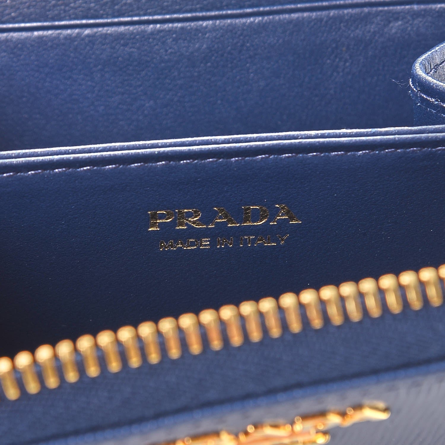 Prada Vitello Move Metal Coin Purse Bleuette 6 of 8