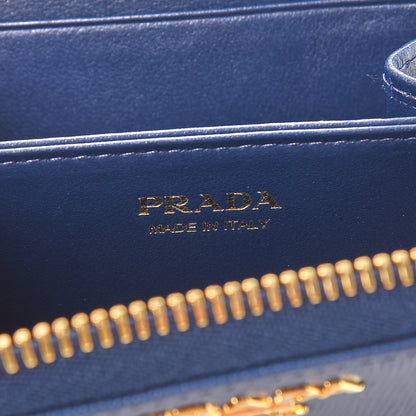 Prada Vitello Move Metal Coin Purse Bleuette 6 of 8