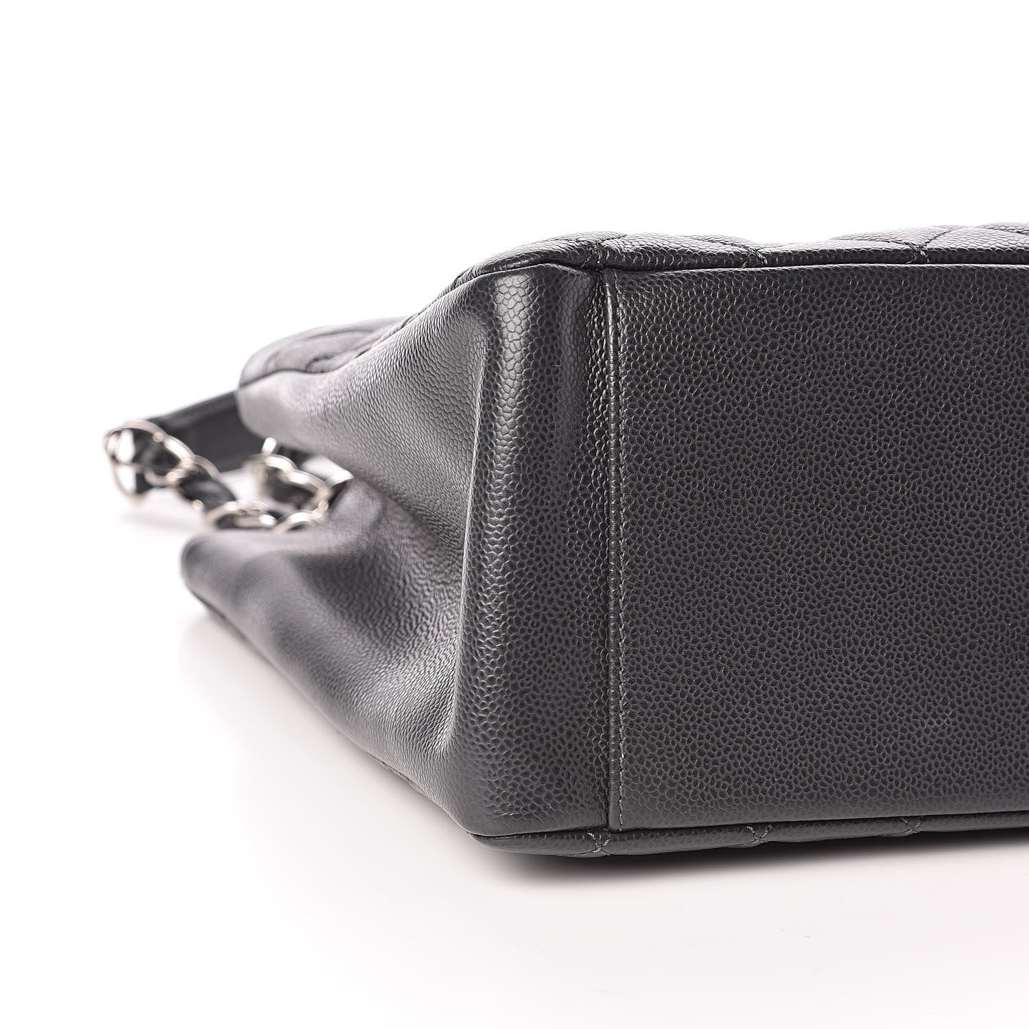 Chanel Caviar Quilted Grand Shopping Tote GST Dark Grey 8 of 10