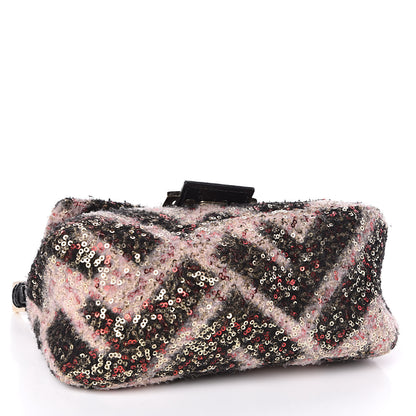 Fendi Wool Sequin Macro FF Diagonal Mini Mama Baguette 4 of 10