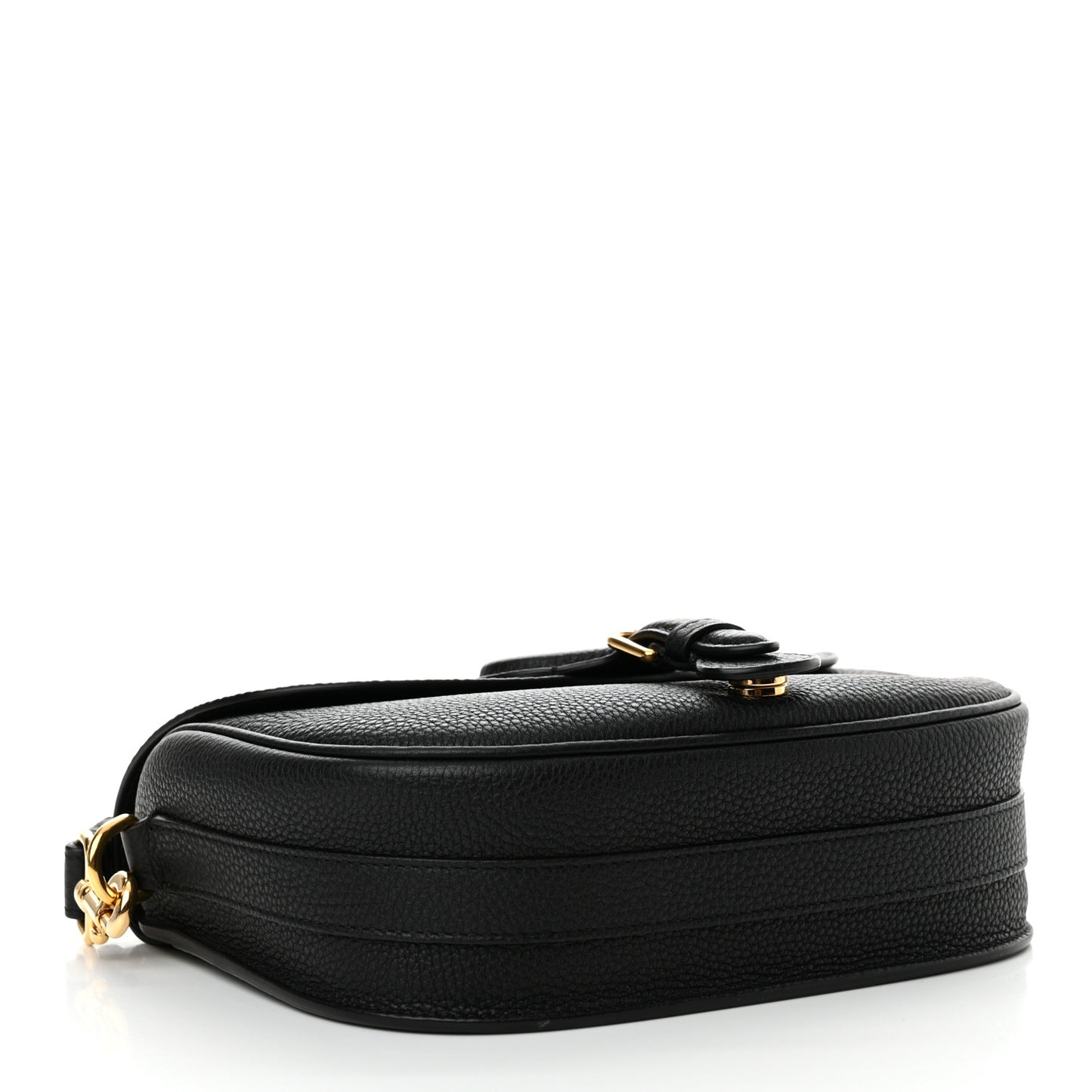 Grained Calfskin Medium Bobby Flap Black