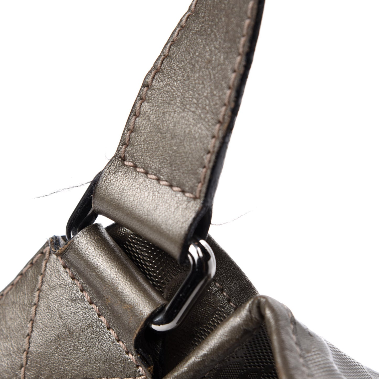 Imprime Monogram Medium Double Buckle Flap Messenger Bag Pewter