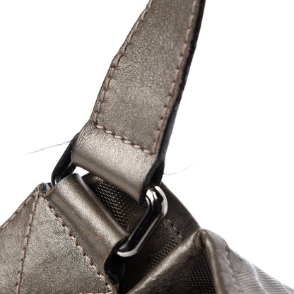 Gucci Imprime Monogram Medium Double Buckle Flap Messenger Bag Pewter 10 of 14