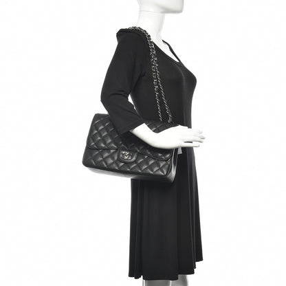 Chanel Caviar Quilted Jumbo Single Flap Black 2 of 11