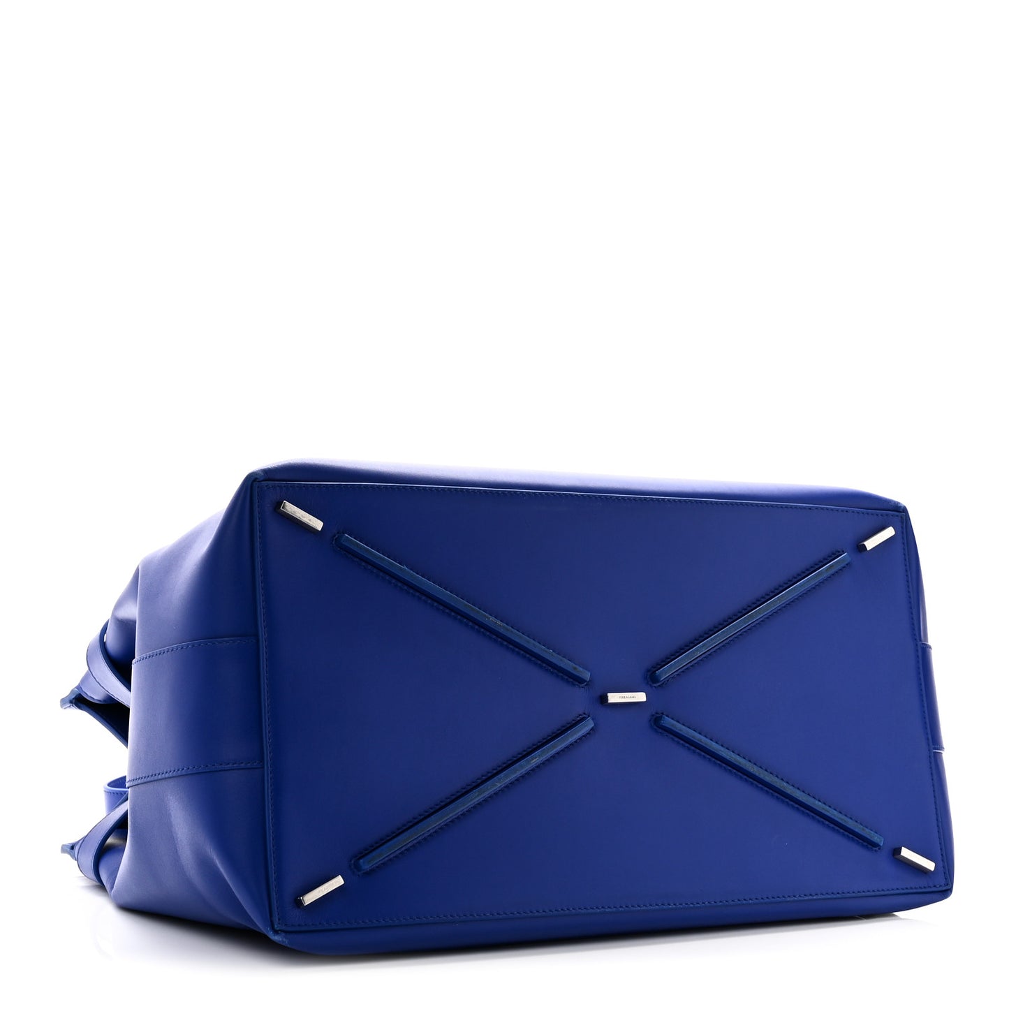 Calfskin Calfskin XL Gancini Buckles Tote Bag Blue