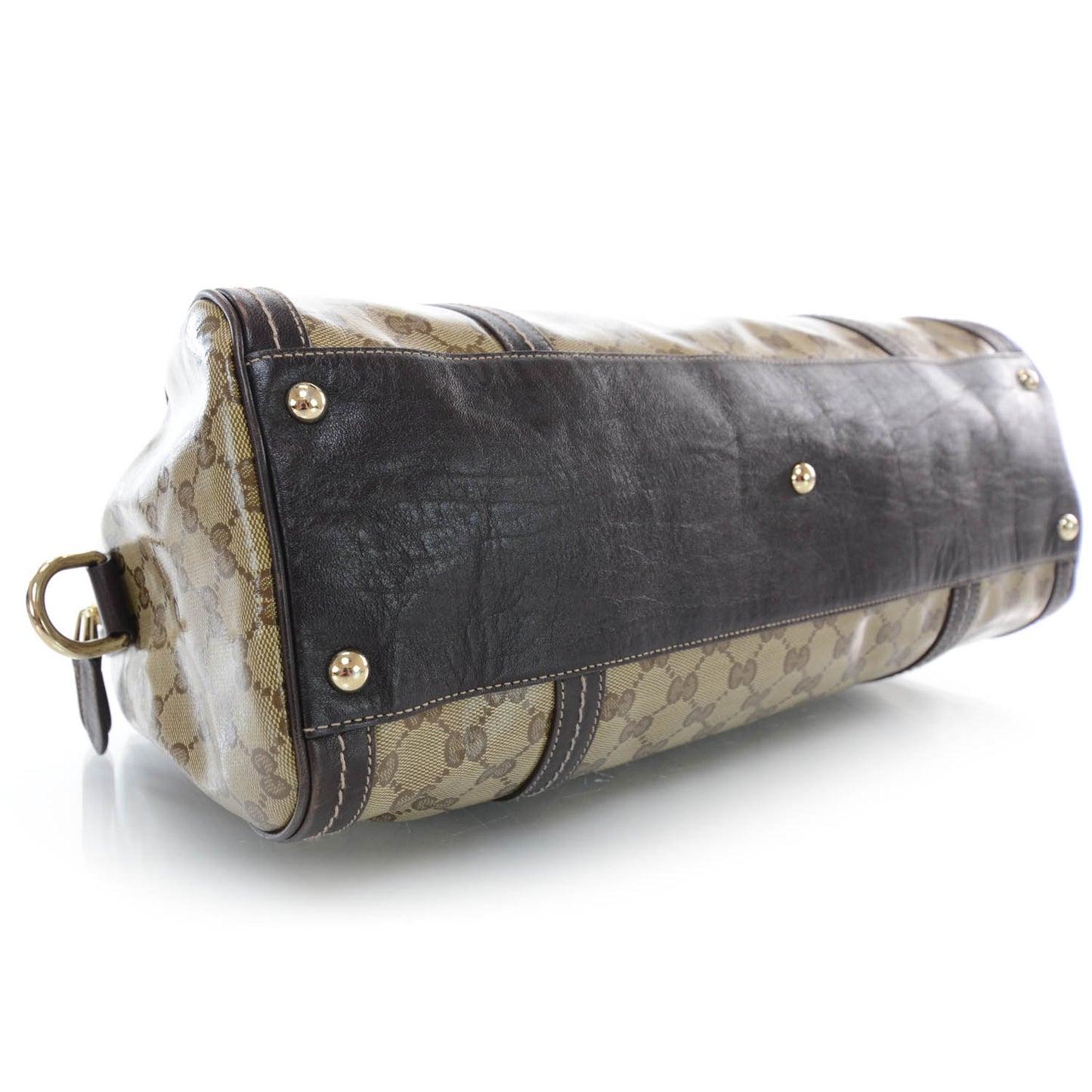 Crystal Monogram Duchessa Boston Bag Ebony