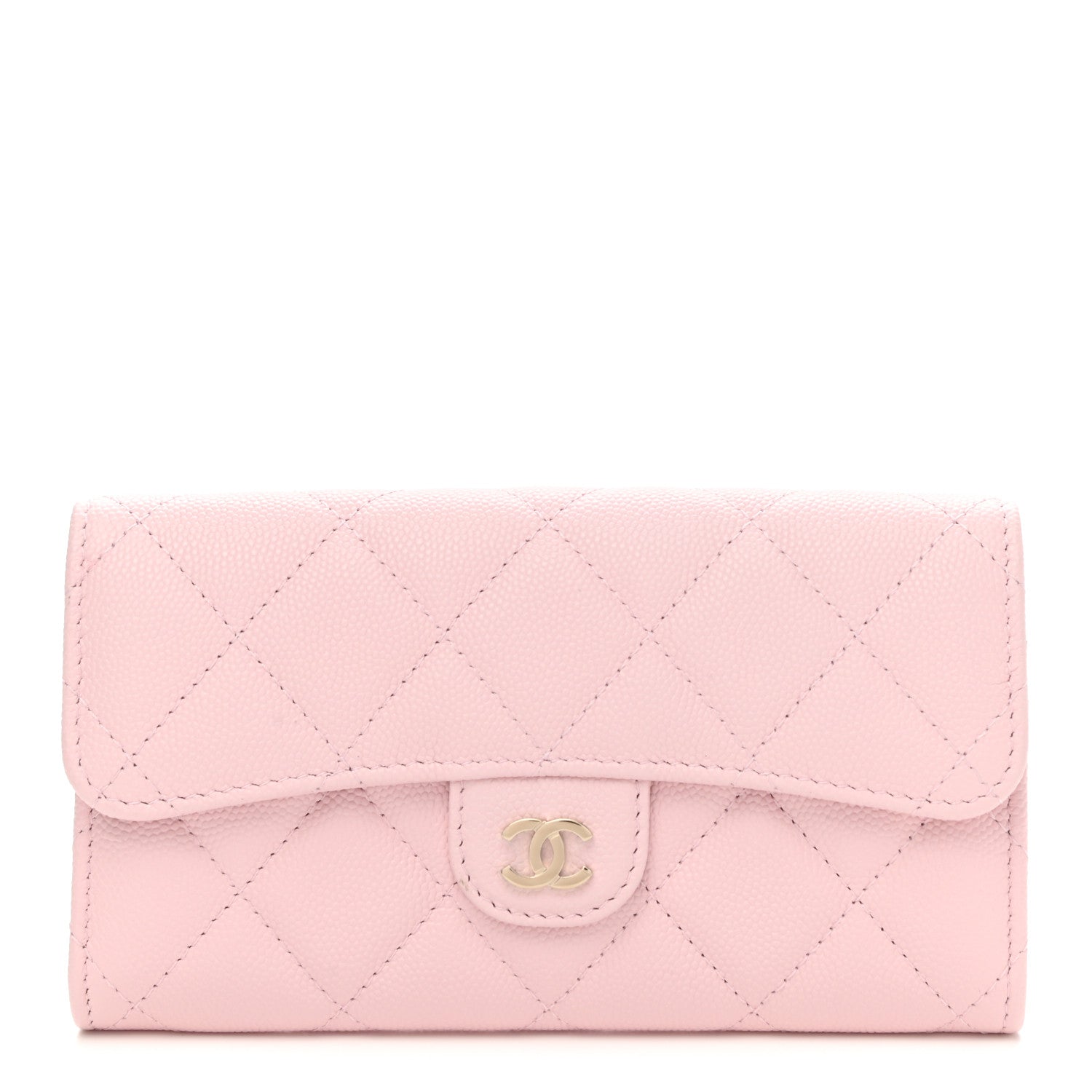 Chanel Caviar Quilted Medium Flap Wallet Light Pink 1 of 8