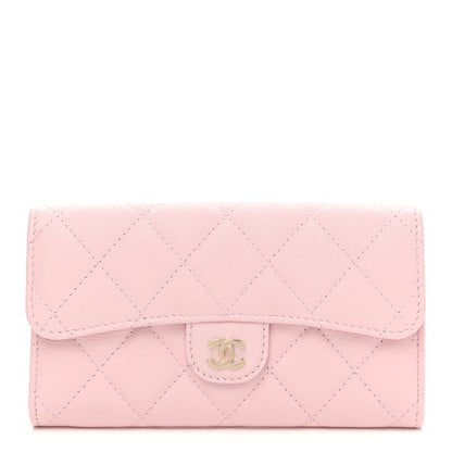 Chanel Caviar Quilted Medium Flap Wallet Light Pink 1 of 8