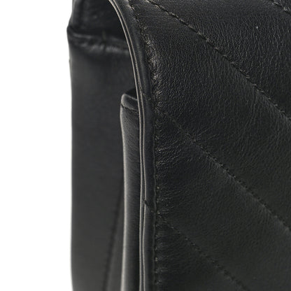 Chanel Calfskin Chevron Quilted Large Statement Flap Black 11 of 11