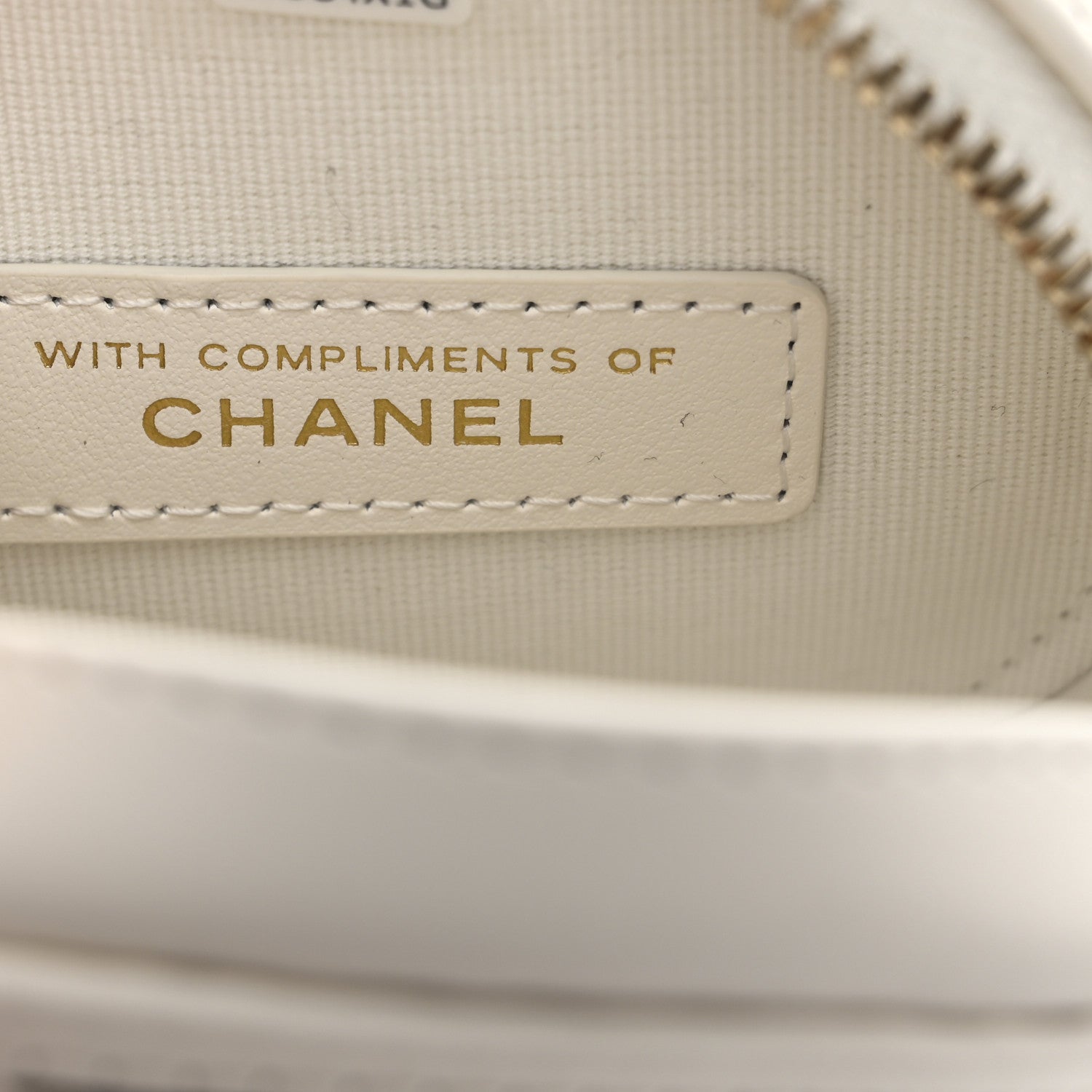 Chanel Tweed Quilted Round Filigree Pouch With Chain White Black 7 of 8