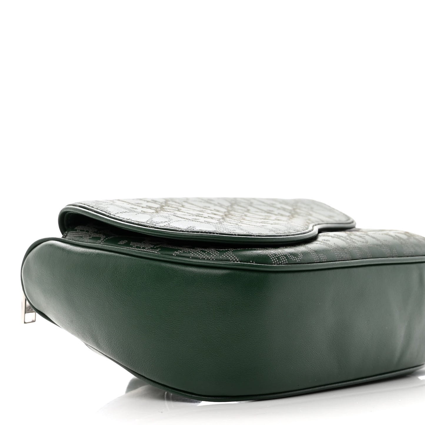 Galaxy Calfskin Oblique World Tour Saddle Belt Bag Green