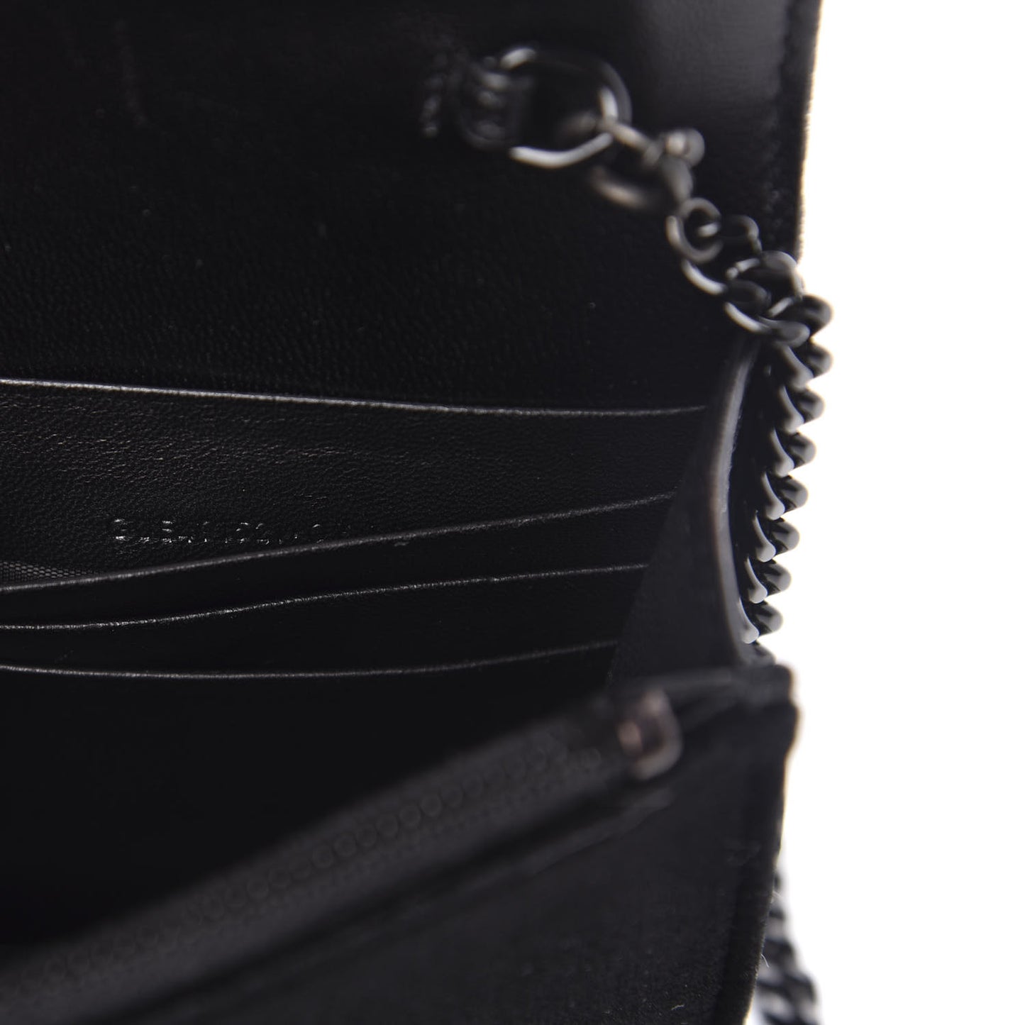 Velvet Crystal Monogram Kate Tassel Shoulder Bag Black