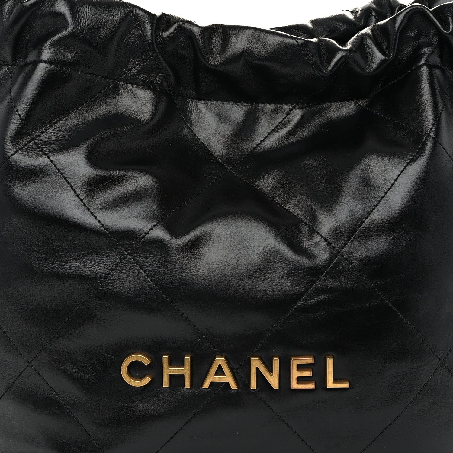 Chanel Shiny Calfskin Quilted Small Chanel 22 Black 9 of 11