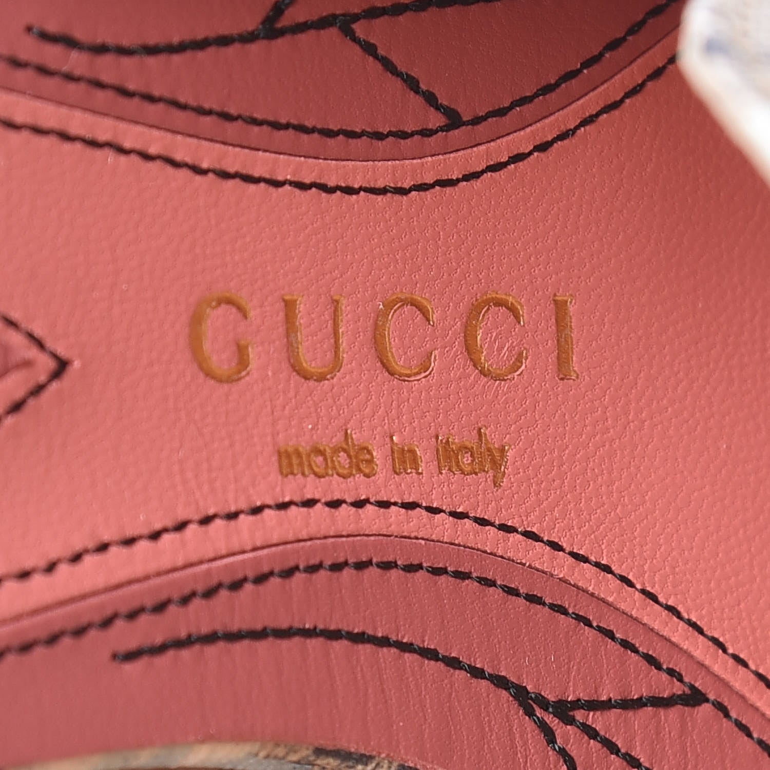 Gucci GG Supreme Monogram Blooms Womens Princetown Slippers 37 Beige Blue Navy Hibiscus Red 8 of 11