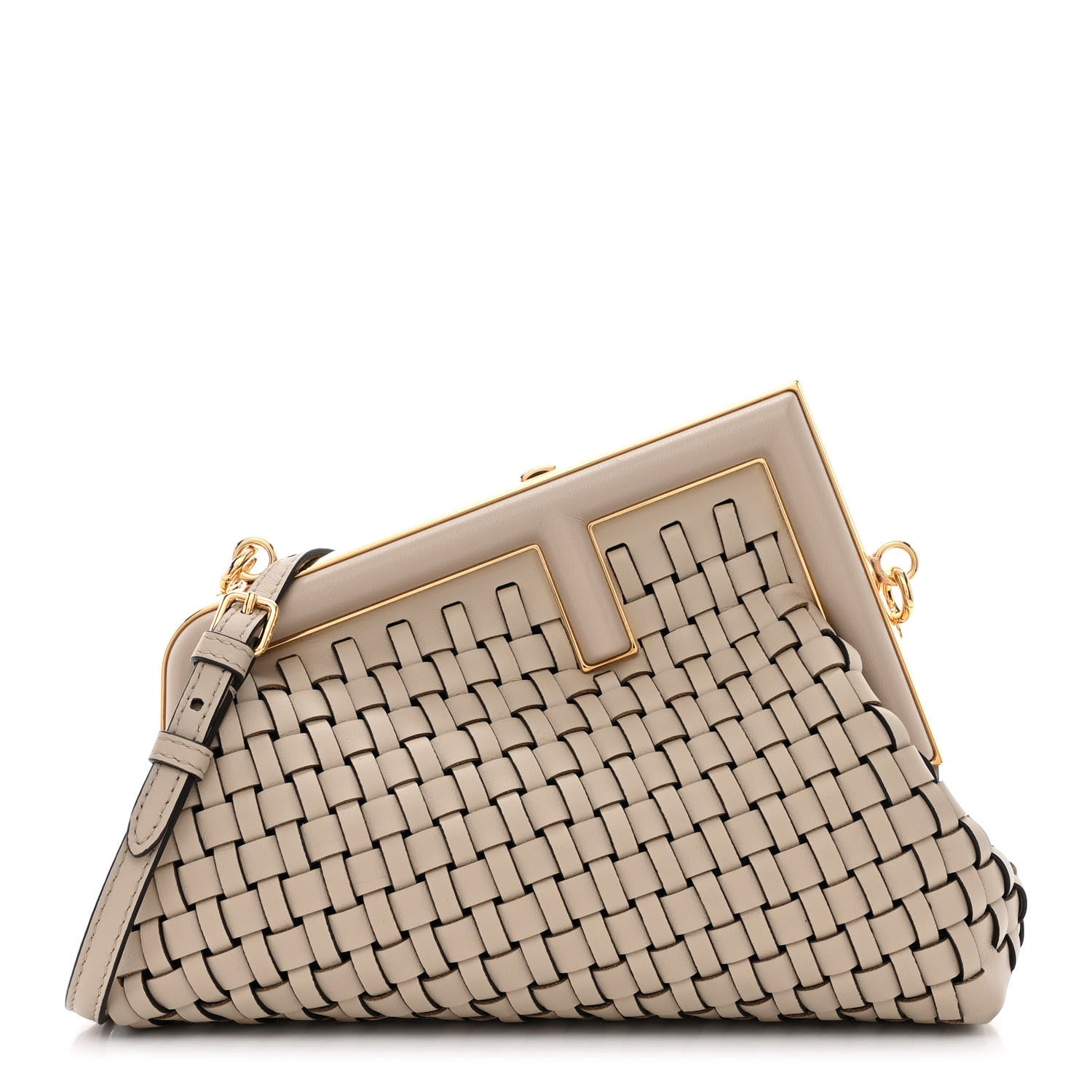 Fendi Vitello Grace Intreccio Small Fendi First Nuvola 1 of 10