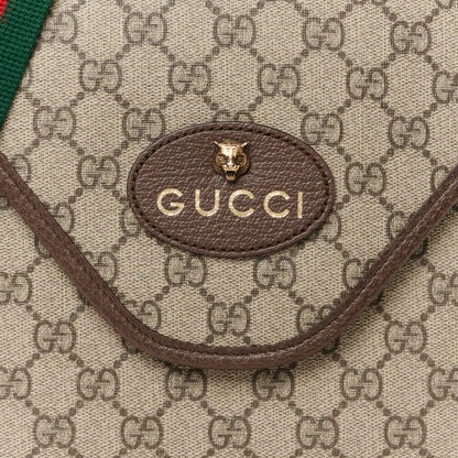Gucci GG Supreme Monogram Web Medium Neo Vintage Flap Messenger Bag Beige New Acero 9 of 11