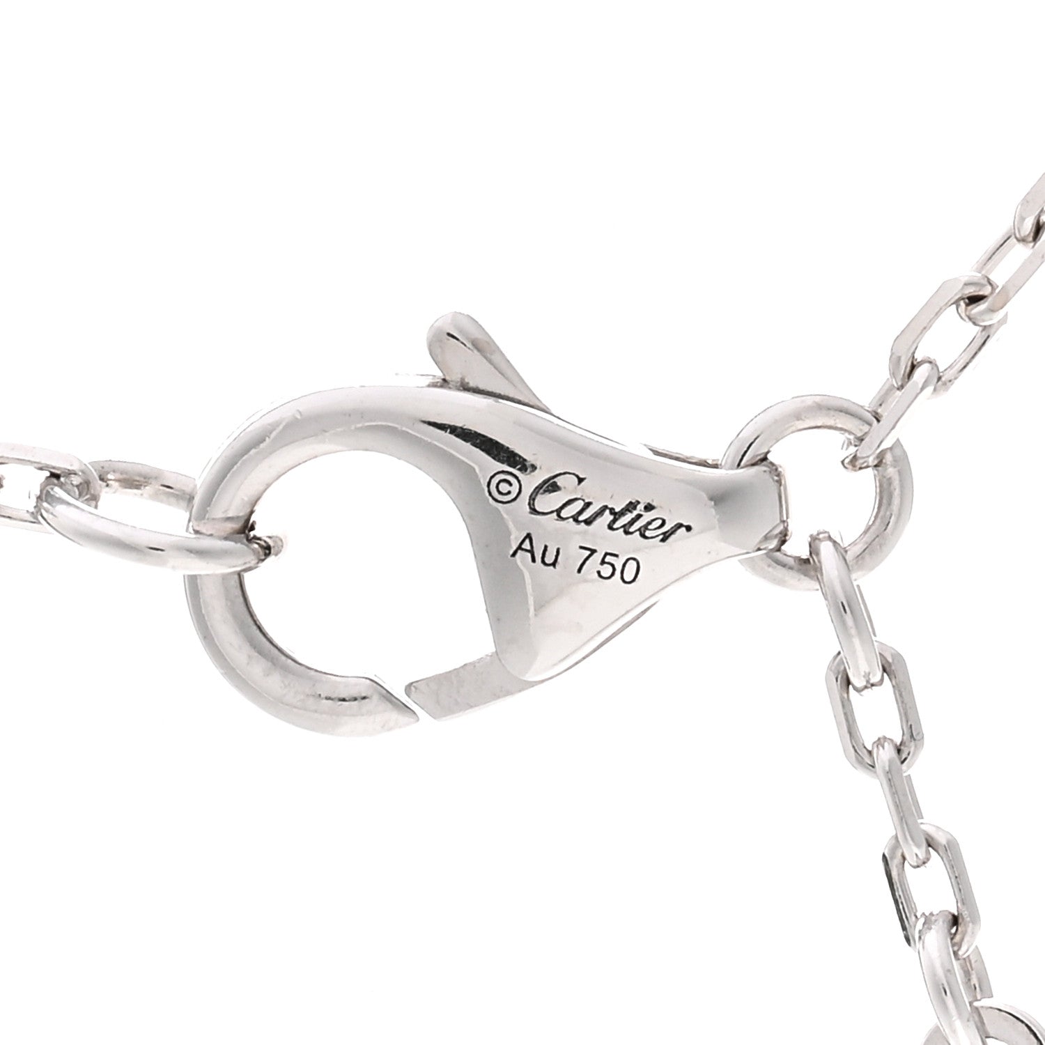 Cartier 18K White Gold Chain Necklace 4 of 5