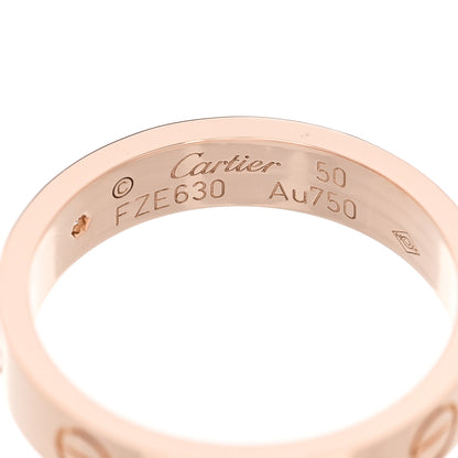 Cartier 18K Pink Gold Diamond 4mm LOVE Wedding Band Ring 50 5.25 4 of 4