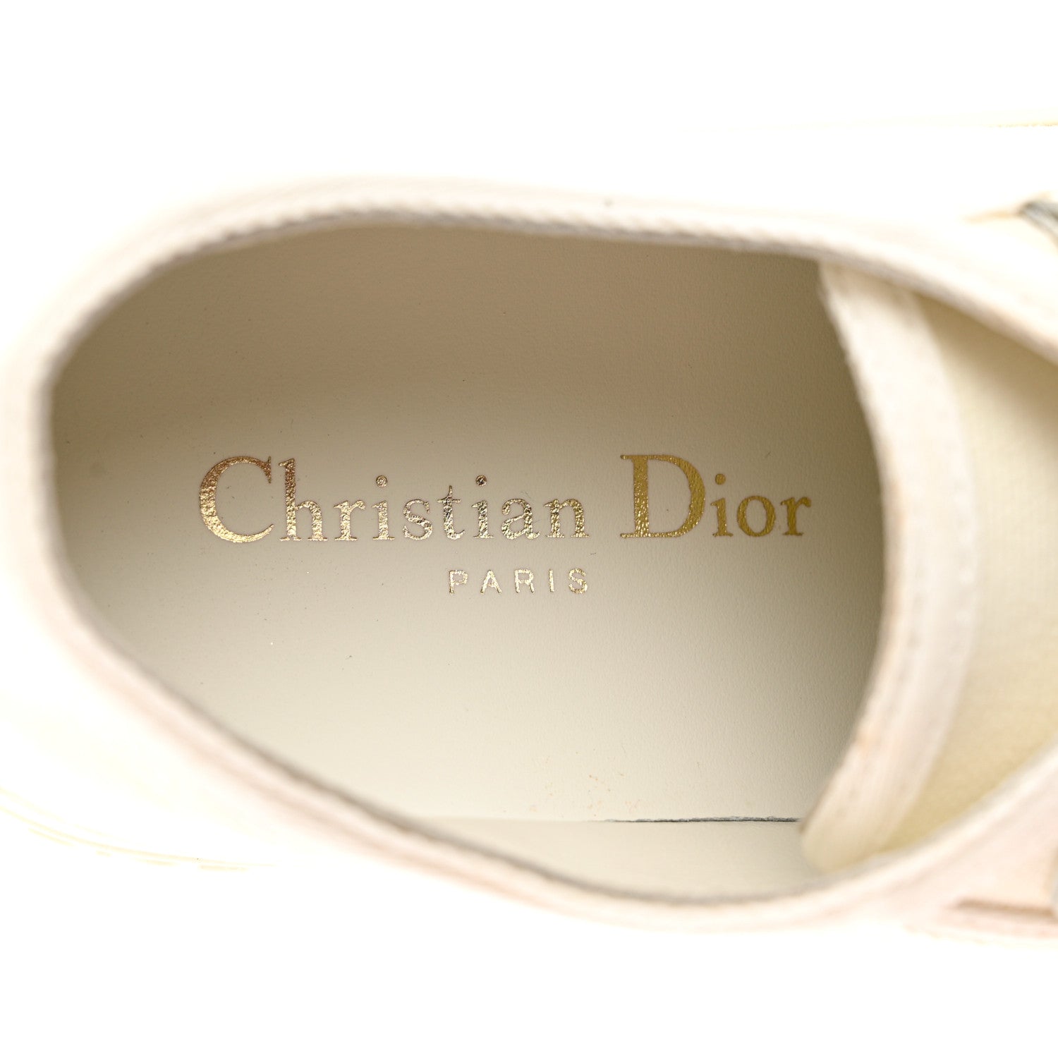 Christian Dior Canvas Dot Walk'N'Dior Low Top Sneakers 38.5 Milk 7 of 8
