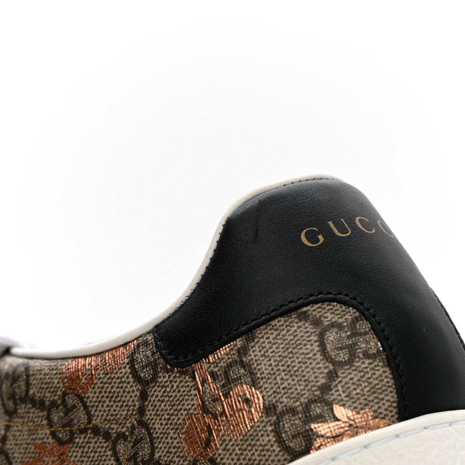 Gucci GG Supreme Monogram Berry Web Womens Ace Sneakers 39.5 Beige Light Copper Black 9 of 14
