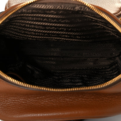 Prada Vitello Daino Zip Backpack Cuoio 4 of 8