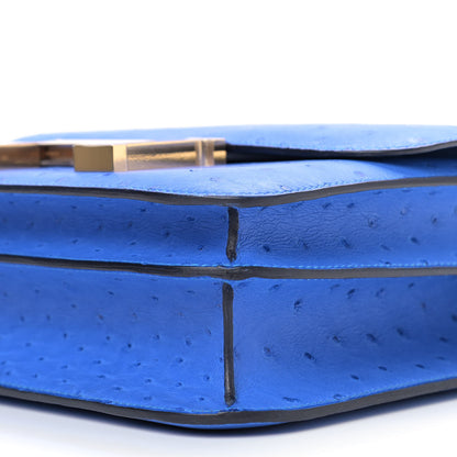 Hermes Ostrich Constance 24 Bleuet 9 of 9