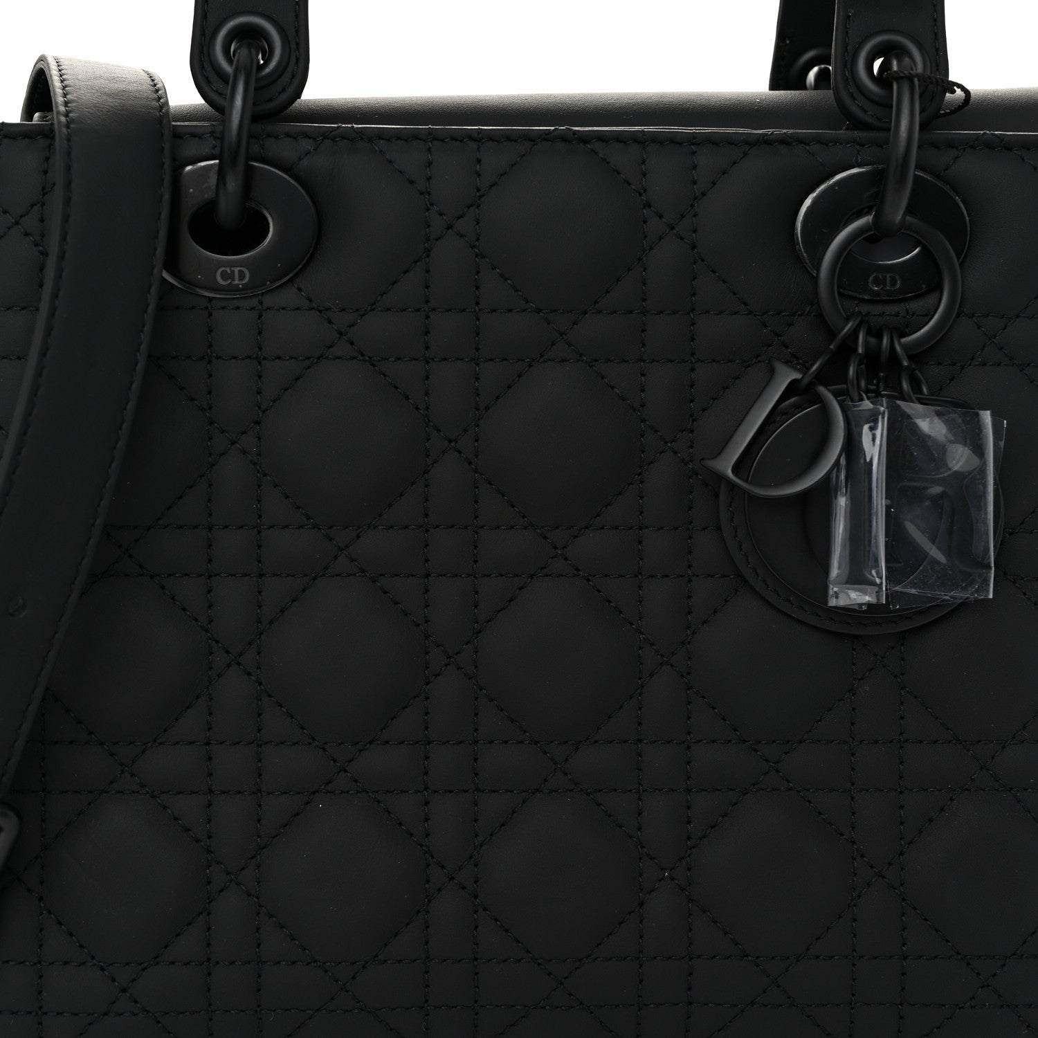 Christian Dior Ultra Matte Calfskin Cannage Medium Lady Dior Black 8 of 10