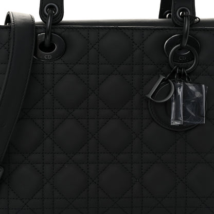 Christian Dior Ultra Matte Calfskin Cannage Medium Lady Dior Black 8 of 10