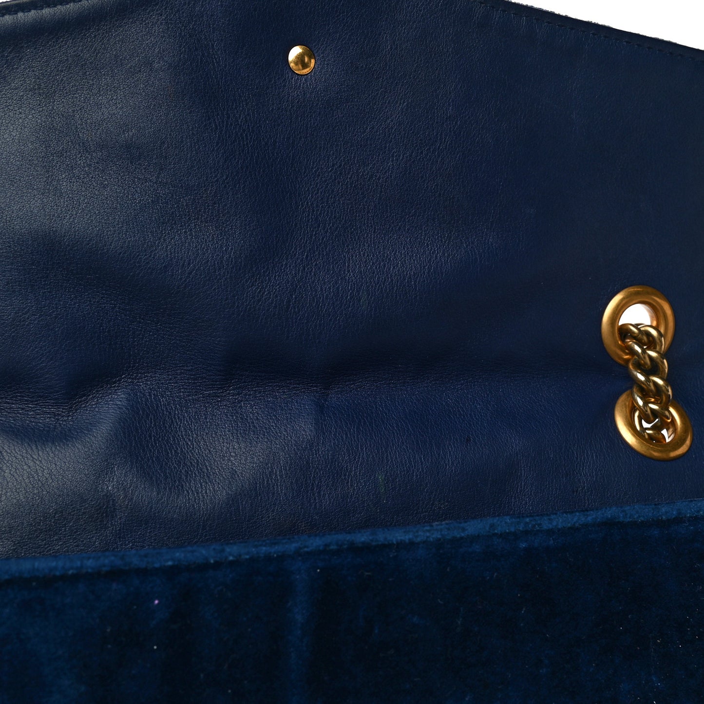 Velvet Matelasse Medium GG Marmont Shoulder Bag Cobalt Blue