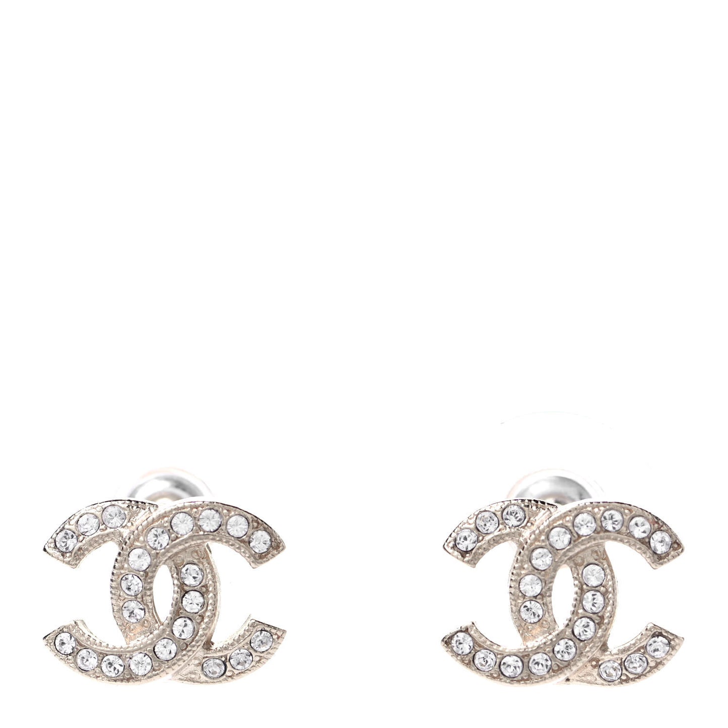 Crystal CC Earrings Light Gold