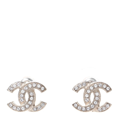 Chanel Crystal CC Earrings Light Gold 1 of 5