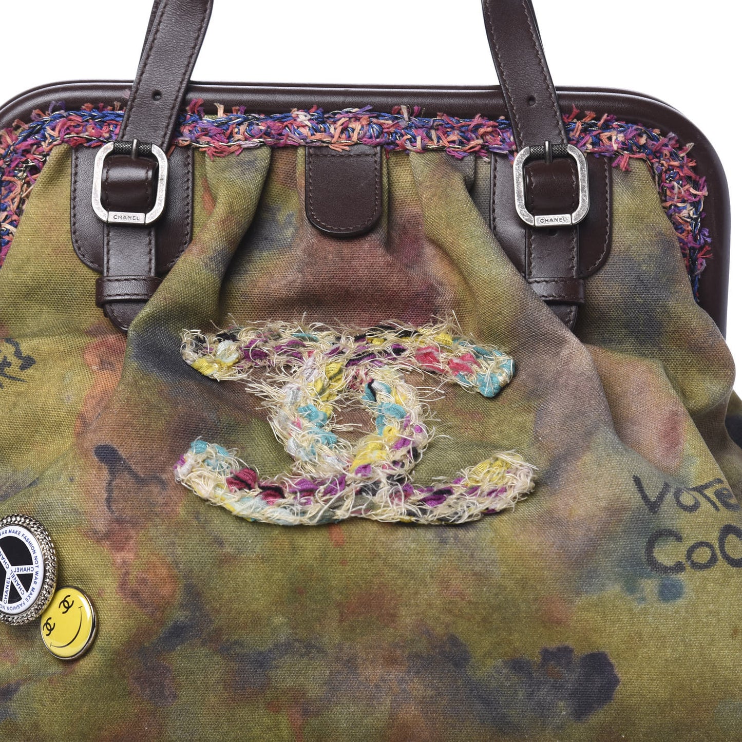 Washed Toile Graffiti On The Pavements Bowler Khaki Multicolor