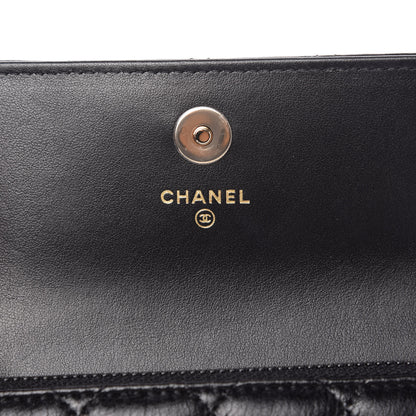 Chanel Calfskin Quilted Maxi Pearls Clutch With Chain Black 8 of 10