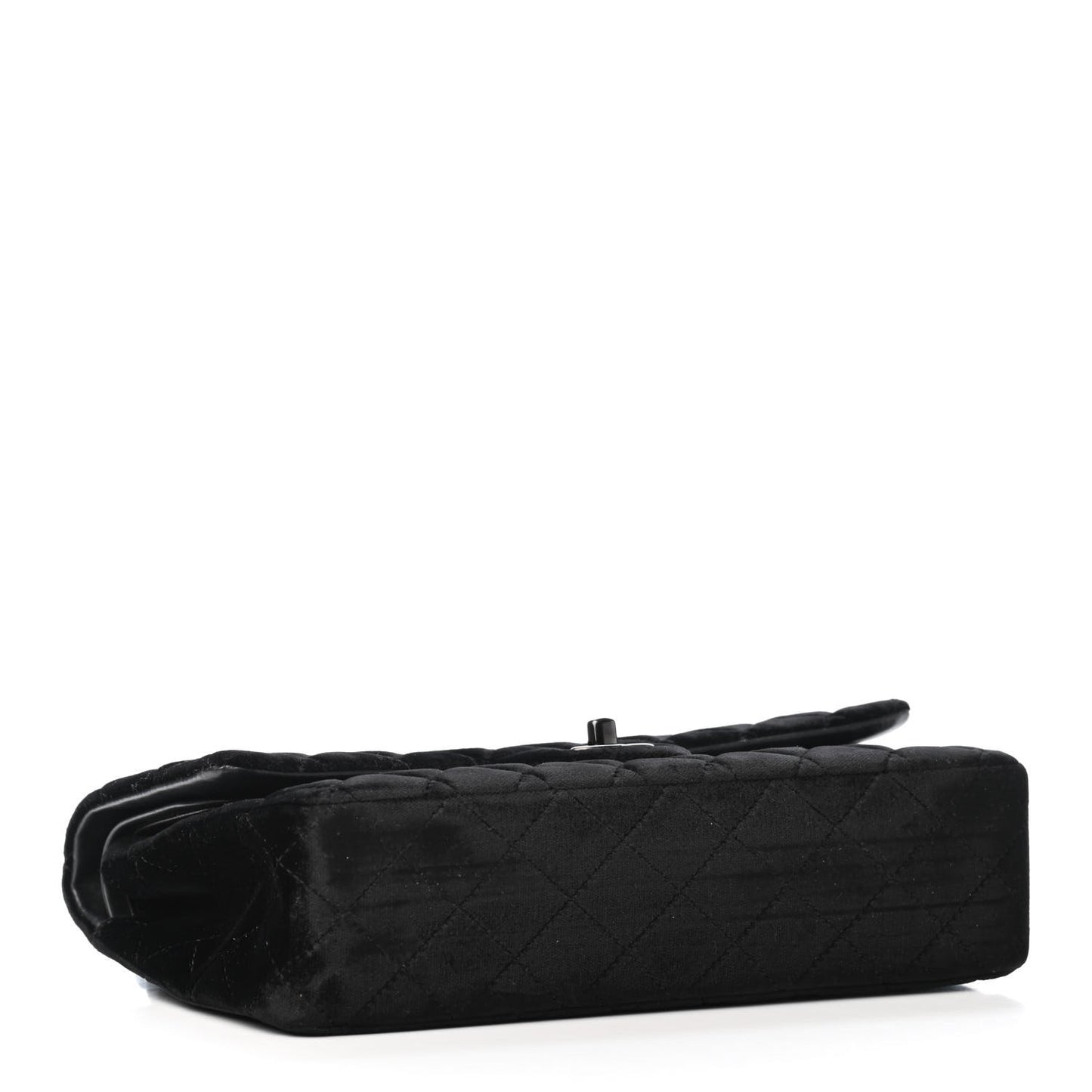 Velvet Quilted Medium Double Flap So Black