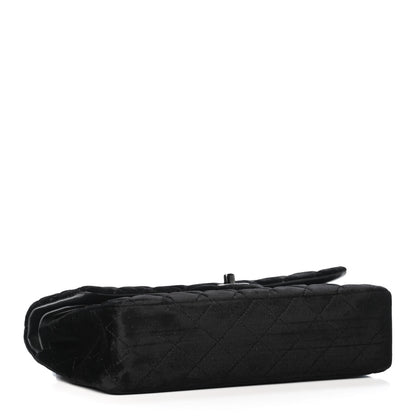 Chanel Velvet Quilted Medium Double Flap So Black 4 of 9