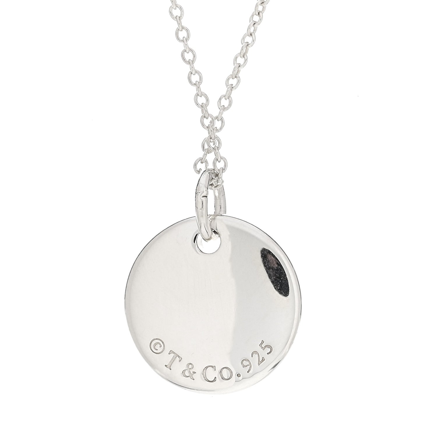 Sterling Silver Letter R Round Pendant Necklace